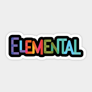 rainbow element Sticker